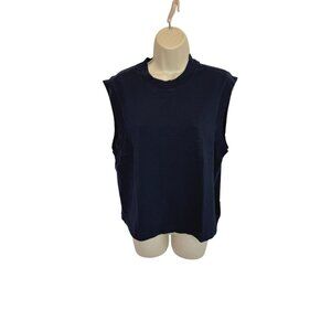 NEW Cotton Citizen Tokyo Crop muscle tank Blue NWOT - Size S